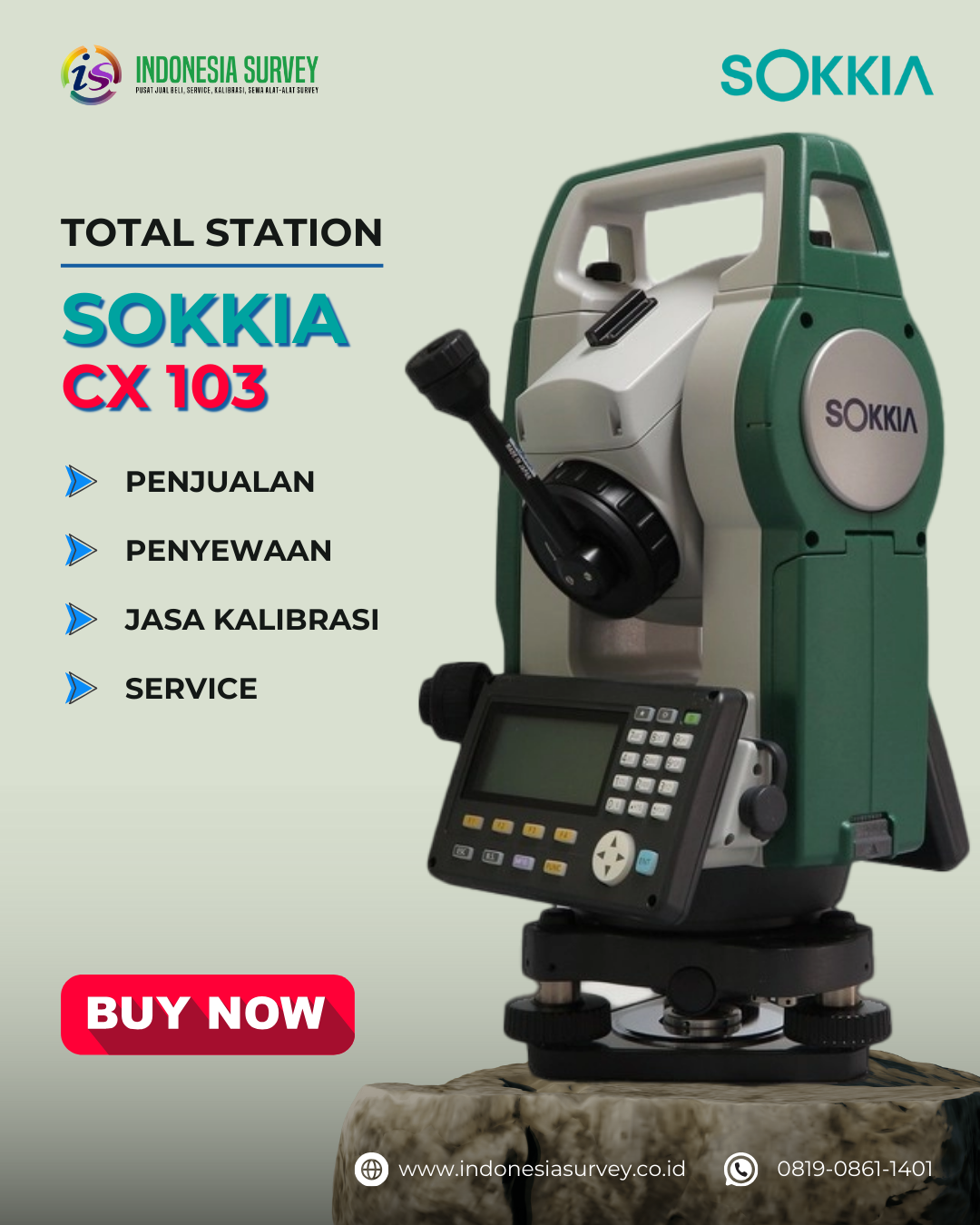 Jasa Kalibrasi Total Station Sokkia CX 103