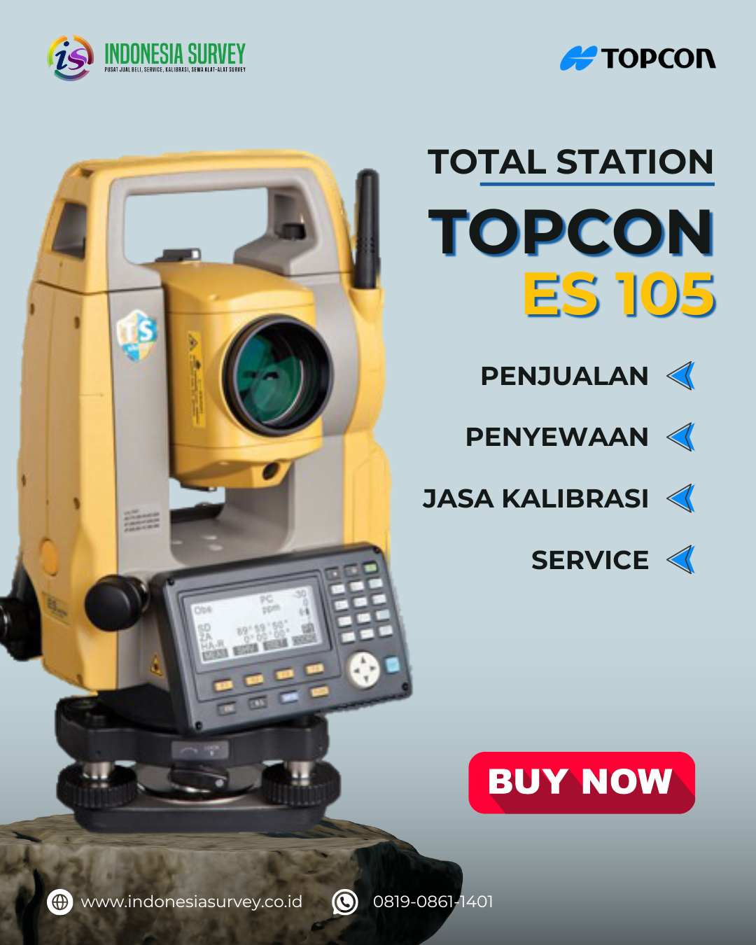 Jasa Kalibrasi Total Station Topcon ES105